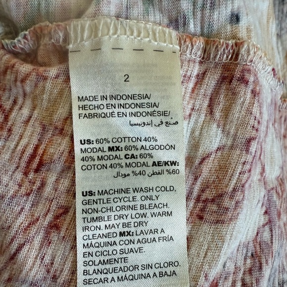 Chico's Multicolor Paisley V-Neck Hi-Lo Blouse Women’s Size 2 (Large) - Picture 6 of 9